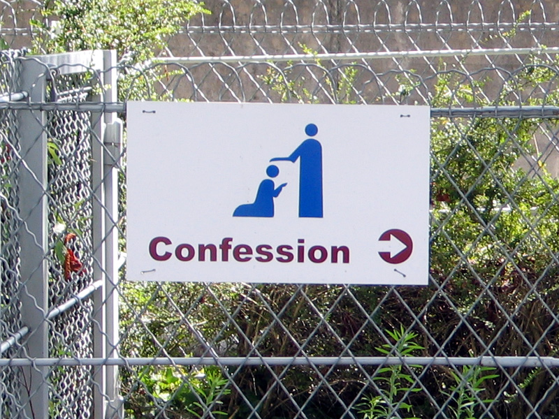 File:Lourdes sign for confession.jpg