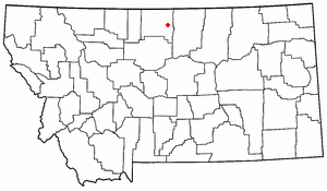 Location of Havre, Montana