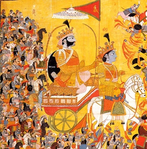 File:Arjuna and His Charioteer Krishna Confront Karna, crop.jpg