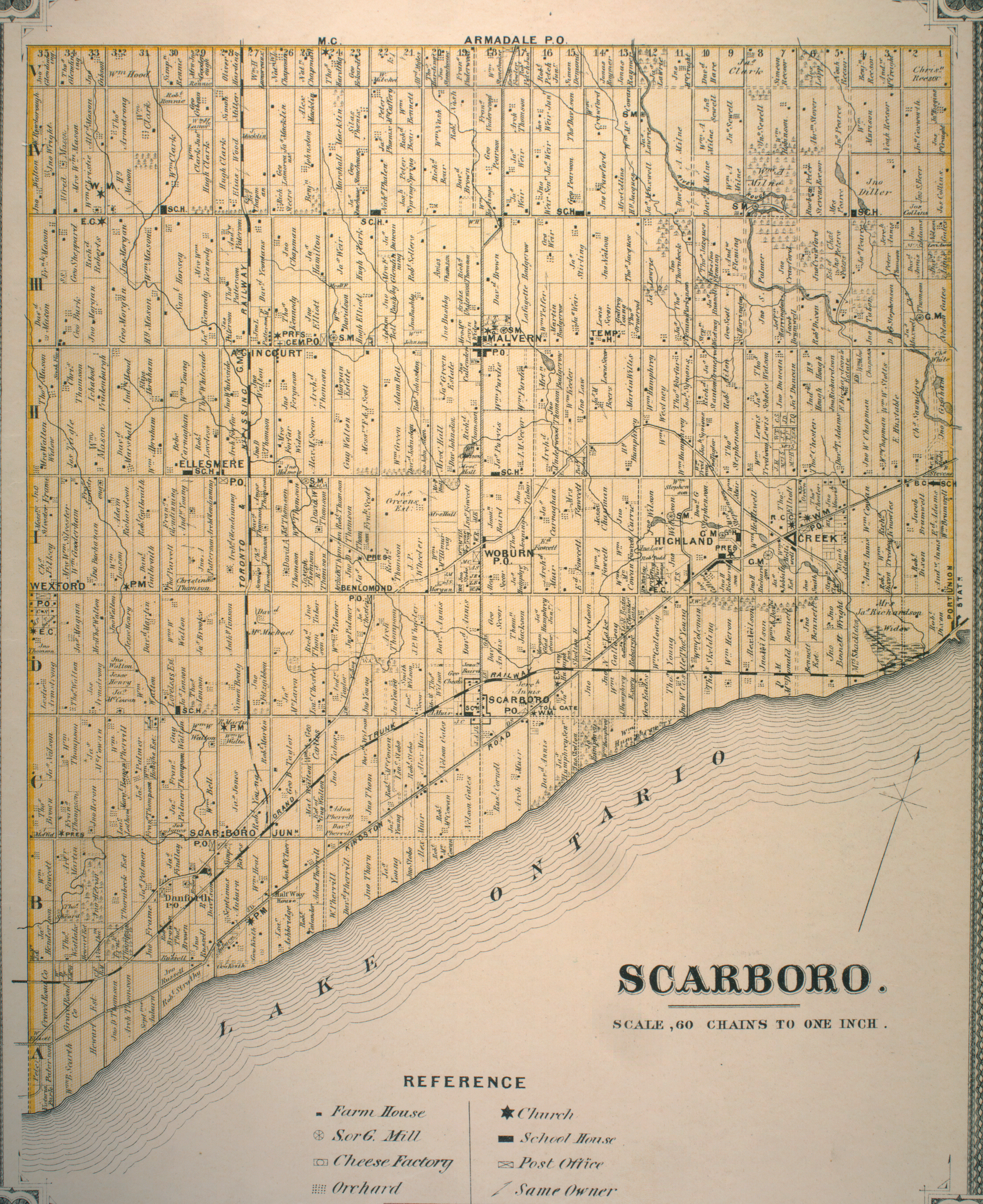 1878 Map of Scarborough