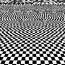 An un-anti-aliased picture of a checkerboard from an angle looks random in the distance, and has unsmooth lines in the foreground.