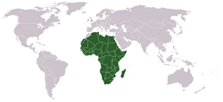 Location of African Union الاتحاد الأفريقي Union africaine Unión Africana União Africana Umoja wa Afrika