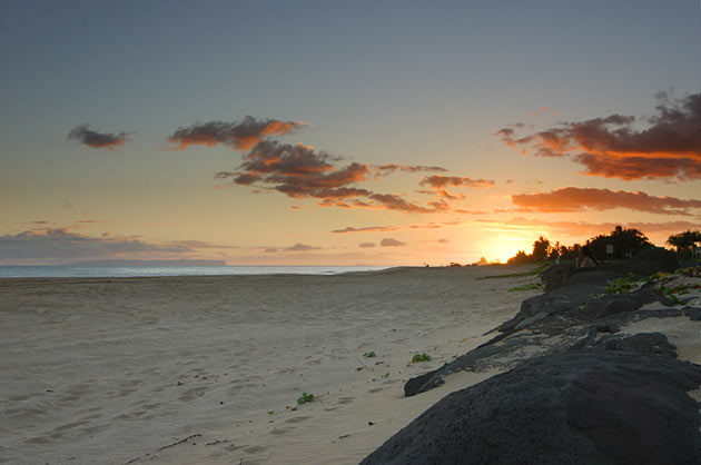 Sunset at Kekaha Beach on Kauai