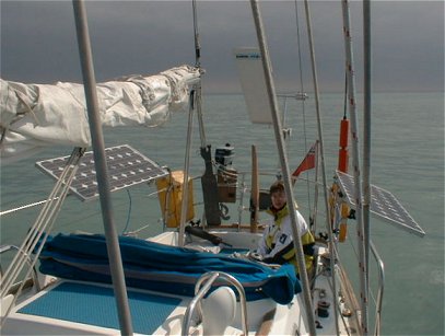 File:Solar panels on yacht at sea.jpg