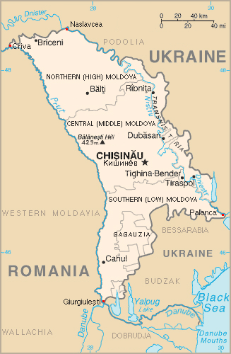 Map of Moldova