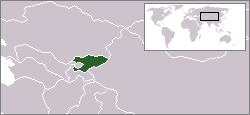 Location of Kyrgyzstan