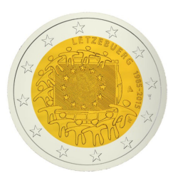 Файл:Moneta commemorativa 2€ Lussemburgo 30° Anniversario Bandiera Europea.png