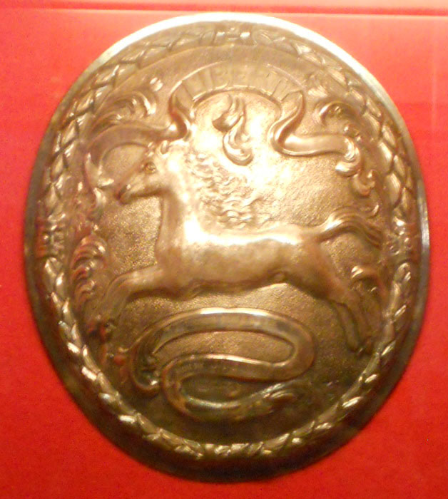 Badge won by J T Sanson of Kew, in 1890