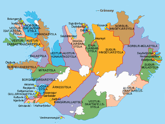 Districts of Iceland