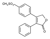 Molecular structure of rofecoxib