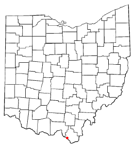 Location of Ironton, Ohio