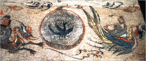 File:Korean three-legged bird mural.jpg