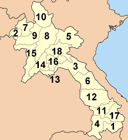 Provinces of Laos