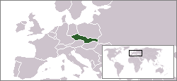 Location of Czechoslovakia