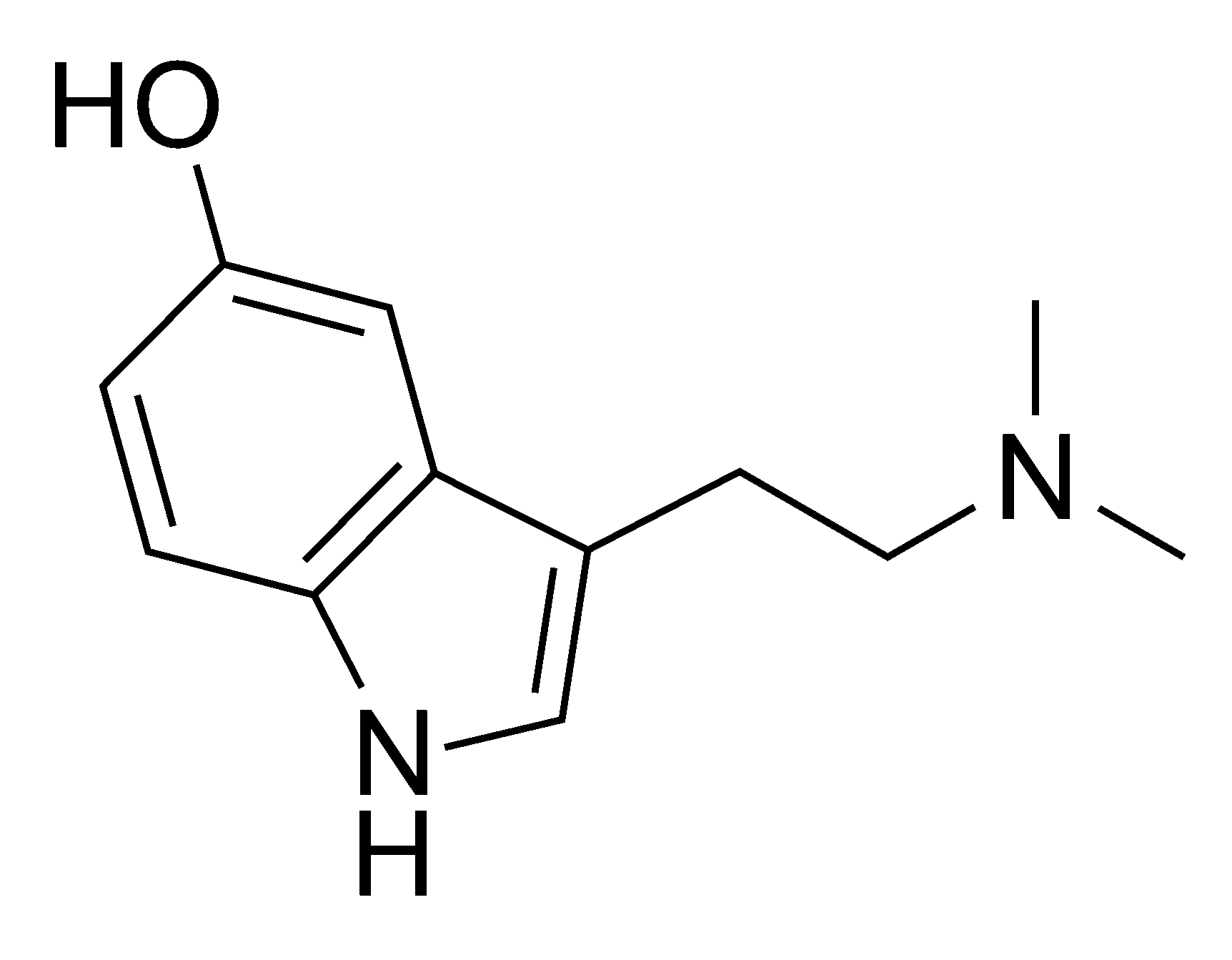 The chemical structure of bufotenin