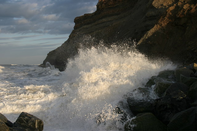 File:Sea on the rocks - geograph.org.uk - 386067.jpg