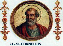 St. Cornelius, Pope of Rome.