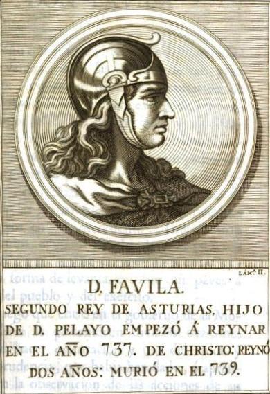 King Favila of Asturias (Spain)