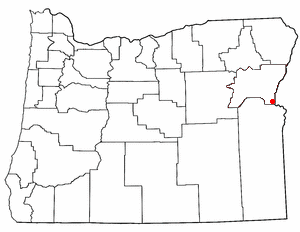 Location of Huntington, Oregon