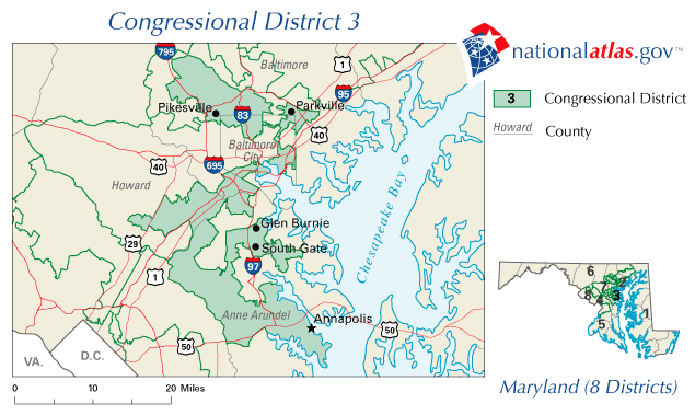 File:United States House of Representatives, Maryland District 3 map.png