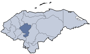 Location of Comayagua department