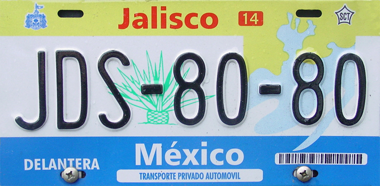 Archivo:Matrícula automovilística México 2002 Jalisco JDS-80-80.jpg