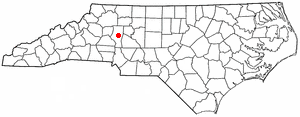 Location of Statesville, North Carolina