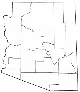 Location of Tonto Basin, Arizona