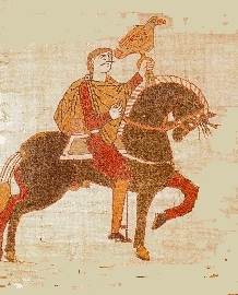 King Harold depicted on the Bayeux Tapestry