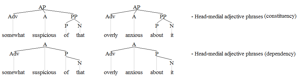 Head-medial adjective phrases