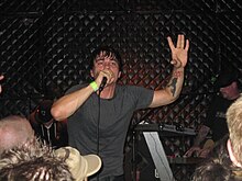 Cage performing a live show at Triple Rock Social Club, Minneapolis, in 2009