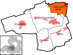 Делиц-ам-Берге на карте городского округа