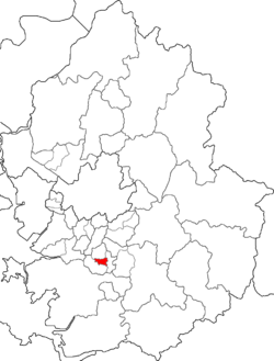 Map of Gyeonggi highlighting Paldal District.