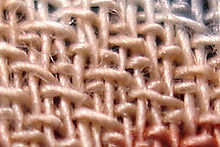 A sample of rayon from a skirt, photographed with a macro lens.