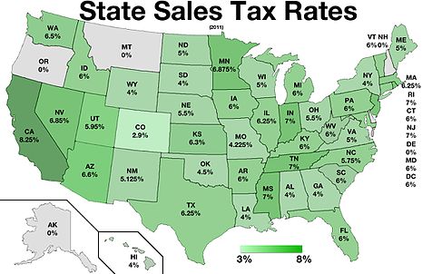 State Sales Tax Rates (2011)