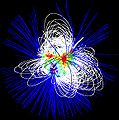 A magnetic map of the young star SU Aur, reconstructed by means of Zeeman-Doppler imaging