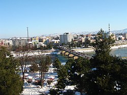 A view of Çarşamba district during winter