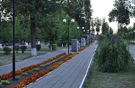 Аллея Победы в центре Можайска