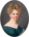 Эвелина Ганская, портрет работы Феликса Дельмонта, 1837 г.