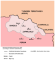 Khurasani Kurdish exclave circa 1835