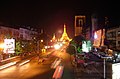 Downtown Yangon by night