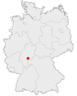 map of Germany showing Büdingen