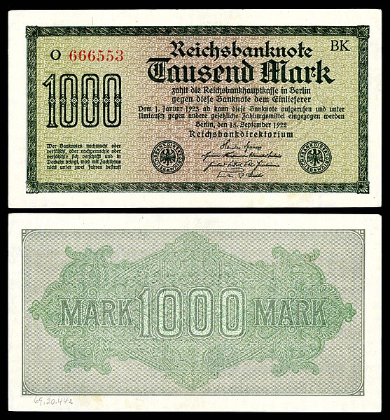 File:GER-76-Reichsbanknote-1000 Mark (1922).jpg