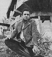 Johnny Cash, in front of his home in Hendersonville, Tennessee, 1969