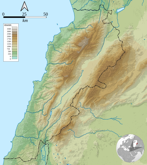 Archivo:LíbanoMapaTopográfico.svg