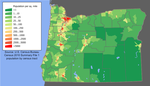 Map of Oregon's population density.