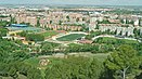 Vista de la ciudad moderna de Alcalá y el río Henares