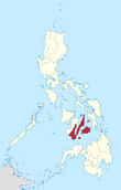 Map of the Philippines highlighting Central Visayas