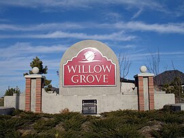 Willowgrove entrance sign