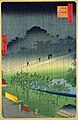 49. 赤坂桐畑雨中夕景 （二代目廣重作）